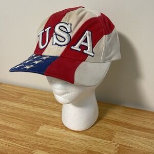 Vintage Broner Atlanta 1996 Olympics USA Flag Snapback Hat Cap